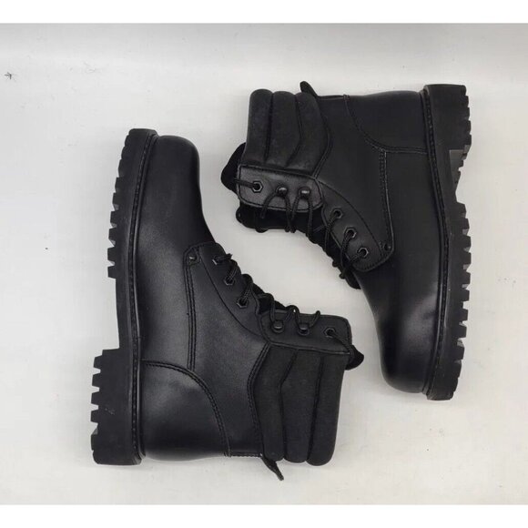 Sears Vintage Steel Toe Oil Resistant Work Boots Black Leather Lace Up Men 8.5 M main image 8